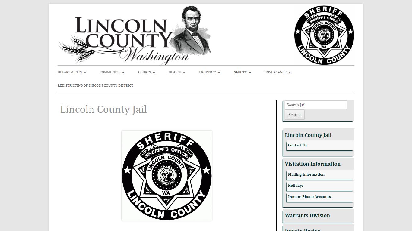 Jail – Inmates, visitation, warrants. - Lincoln County, WA